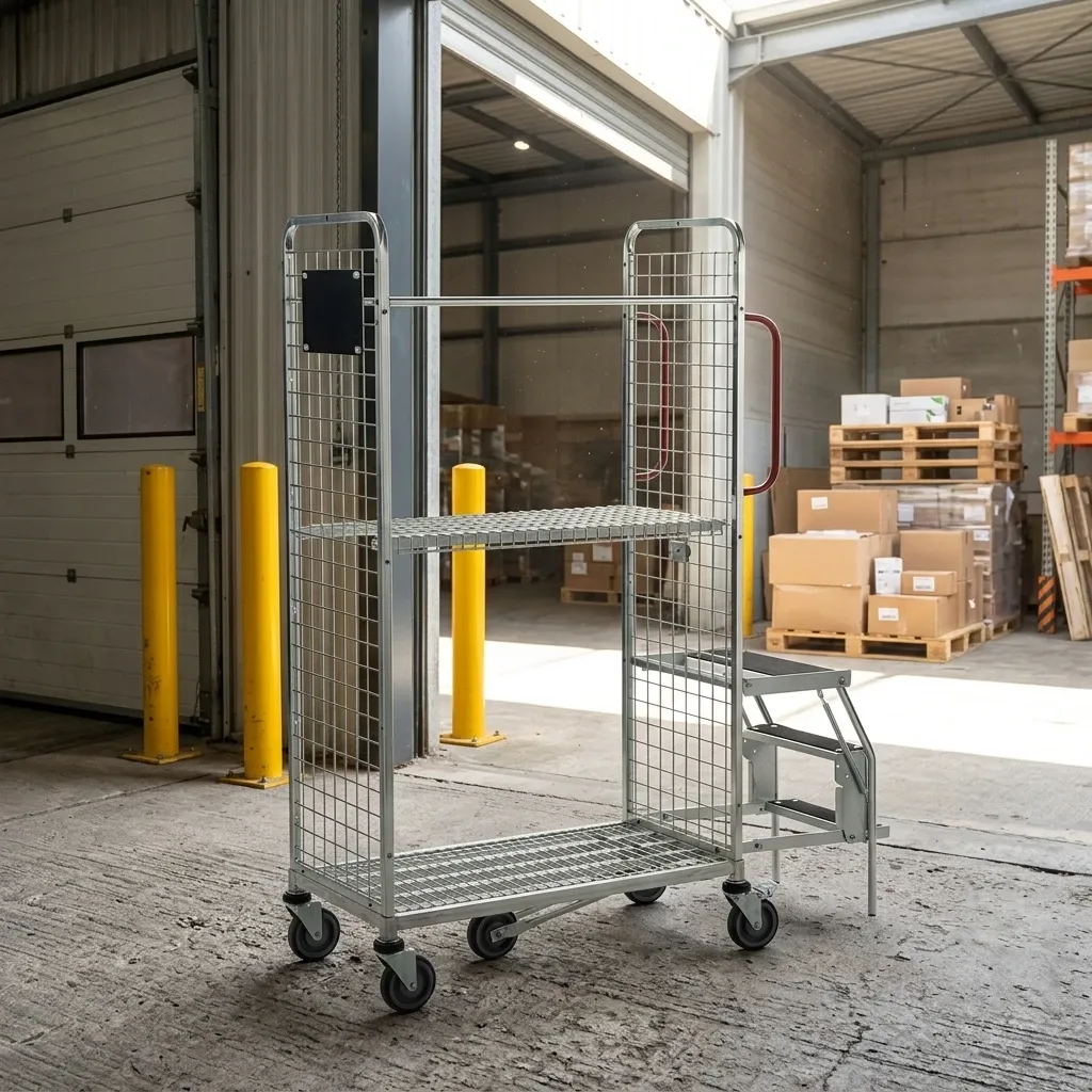 Supermarket Industrial Wire Mesh Metal Storage Cages