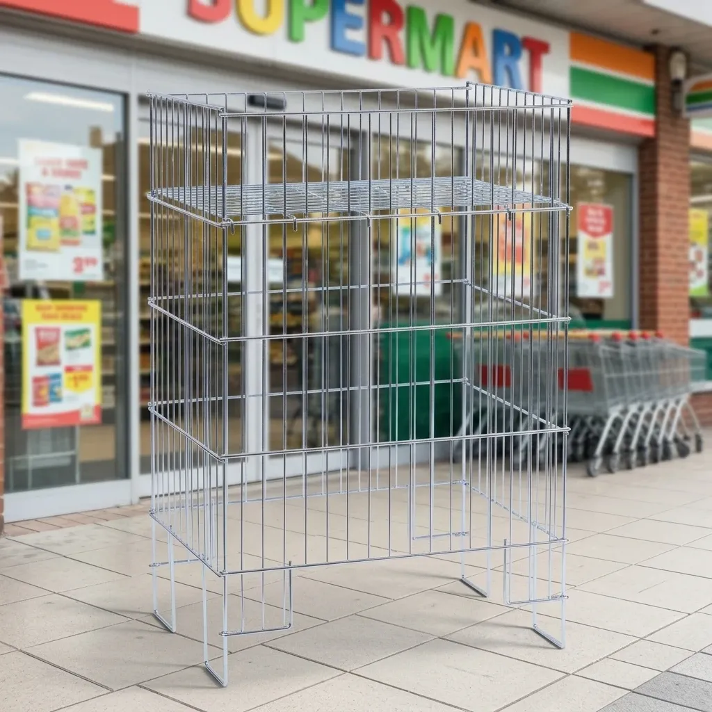 Supermarket Retail Store Produce Display Mesh Folding Lightweight Table photo 4
