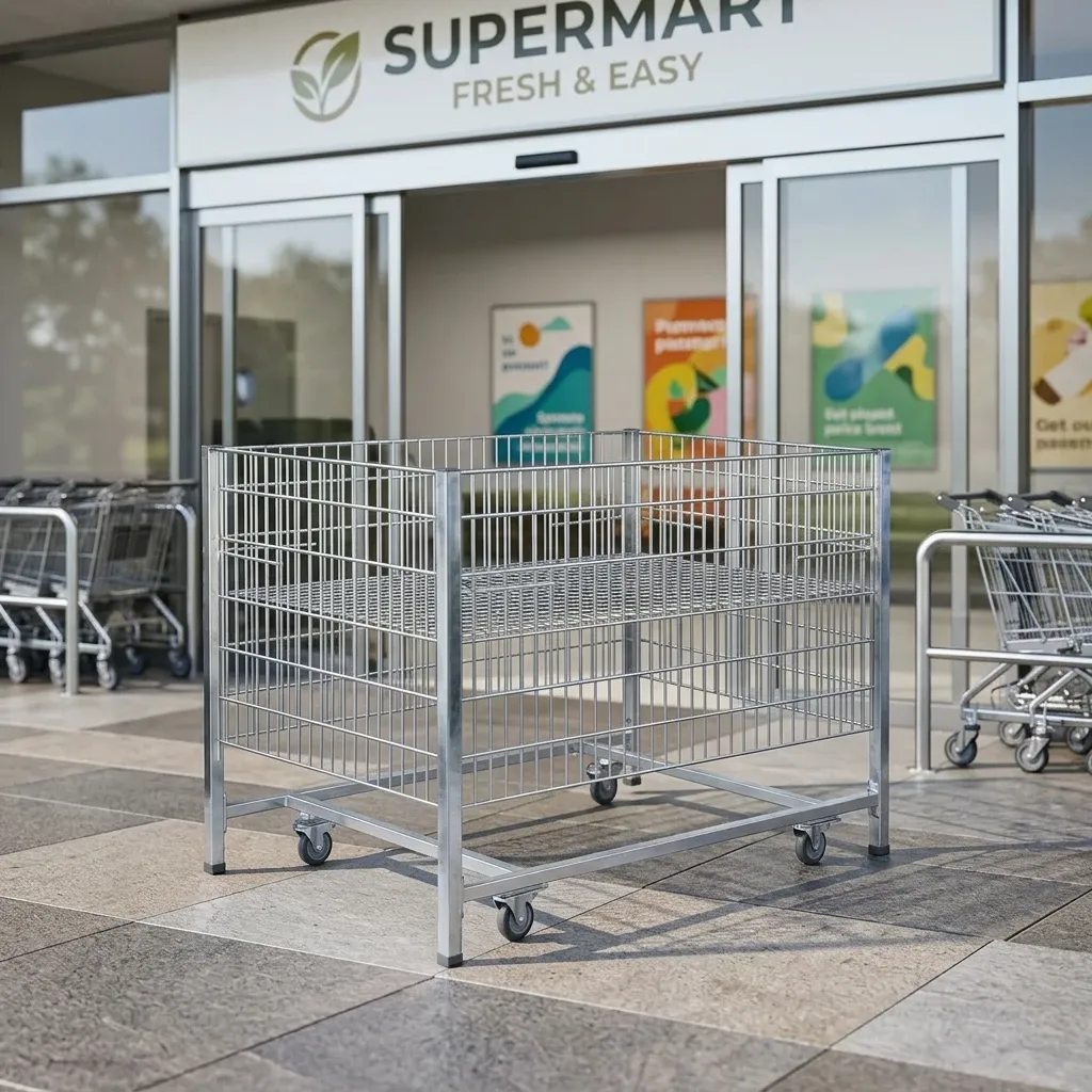 Supermarket Retail Store Produce Display Mesh Folding Table (LPT-81464) photo 4
