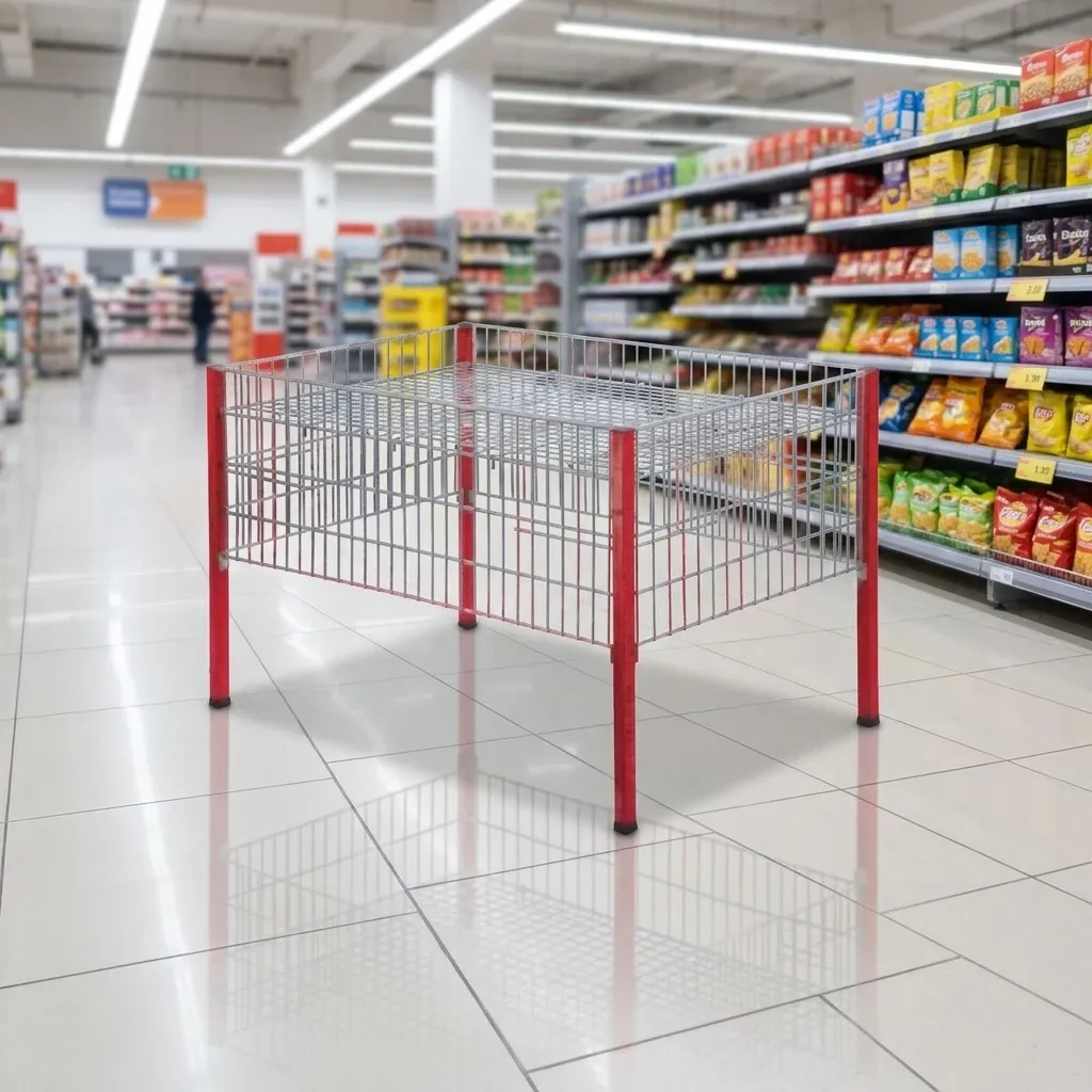 Mesh Folding Table for Supermarket Display Stand photo 3