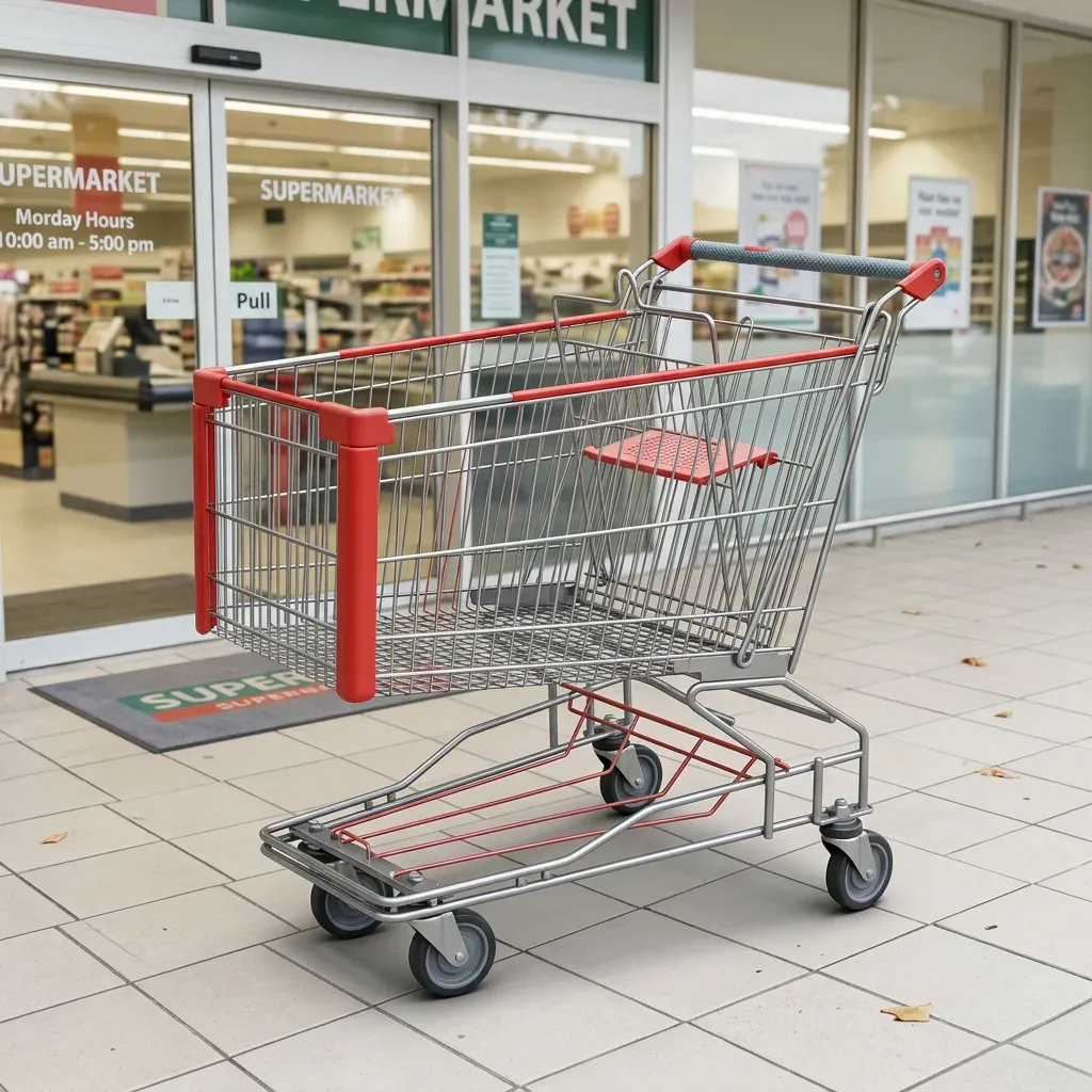 Asian Style 60~240L Heavy Duty Supermarket Grocery Metal Shopping Trolley (LPT-42281)
