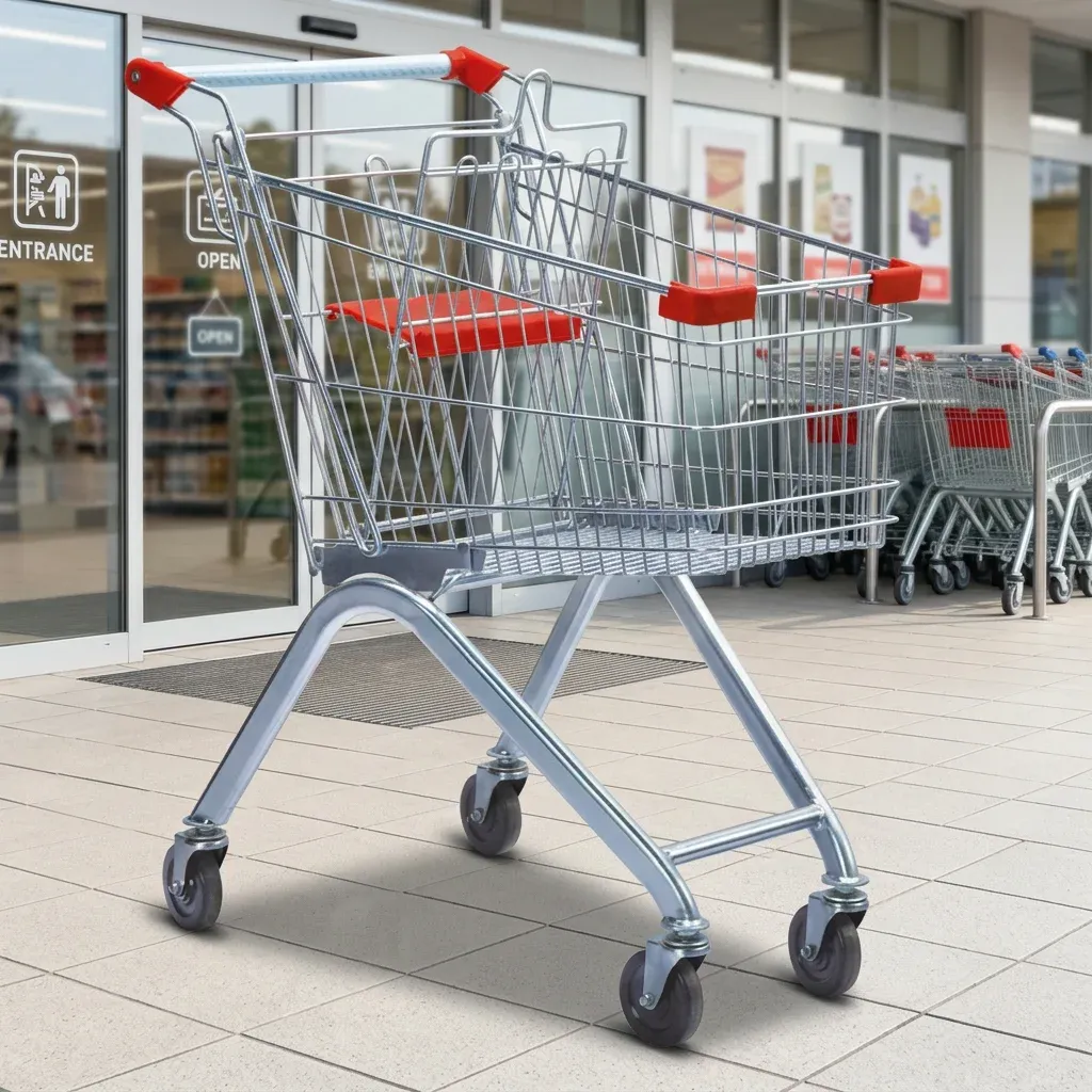 60L European Style Supermarket Hand Shopping Trolley (LPT-49288)