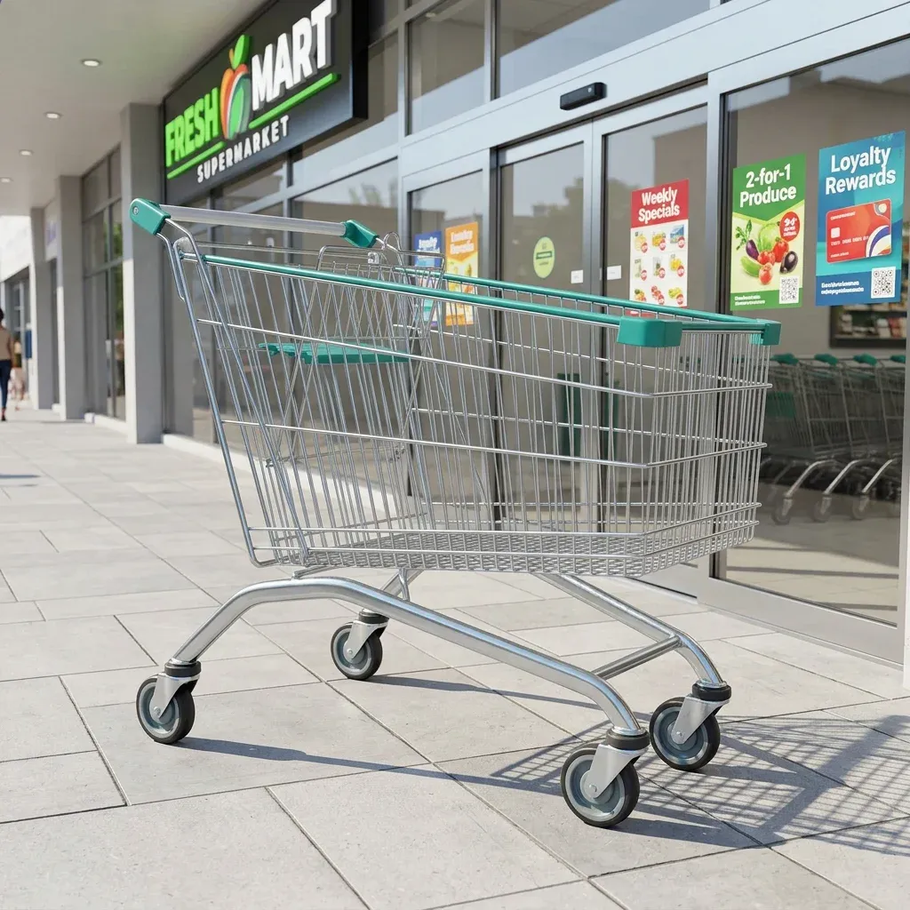 Different 110L European Style Shopping Trolley