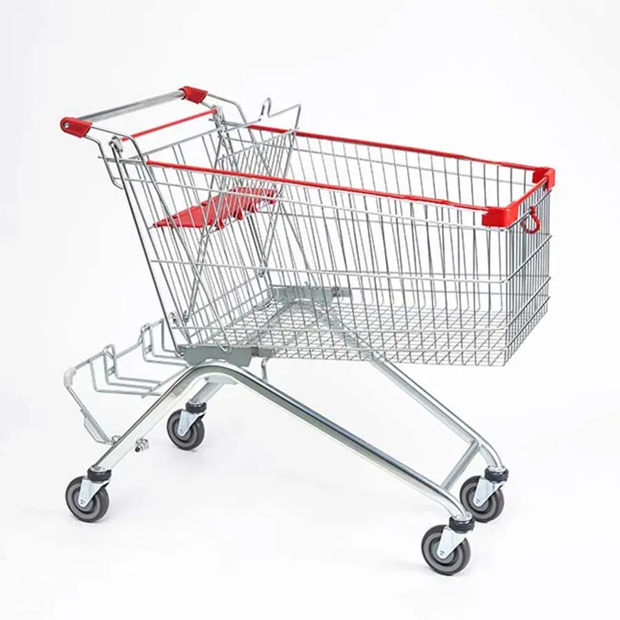 180L European Style Hypermarket Supermarket Trolley photo 2