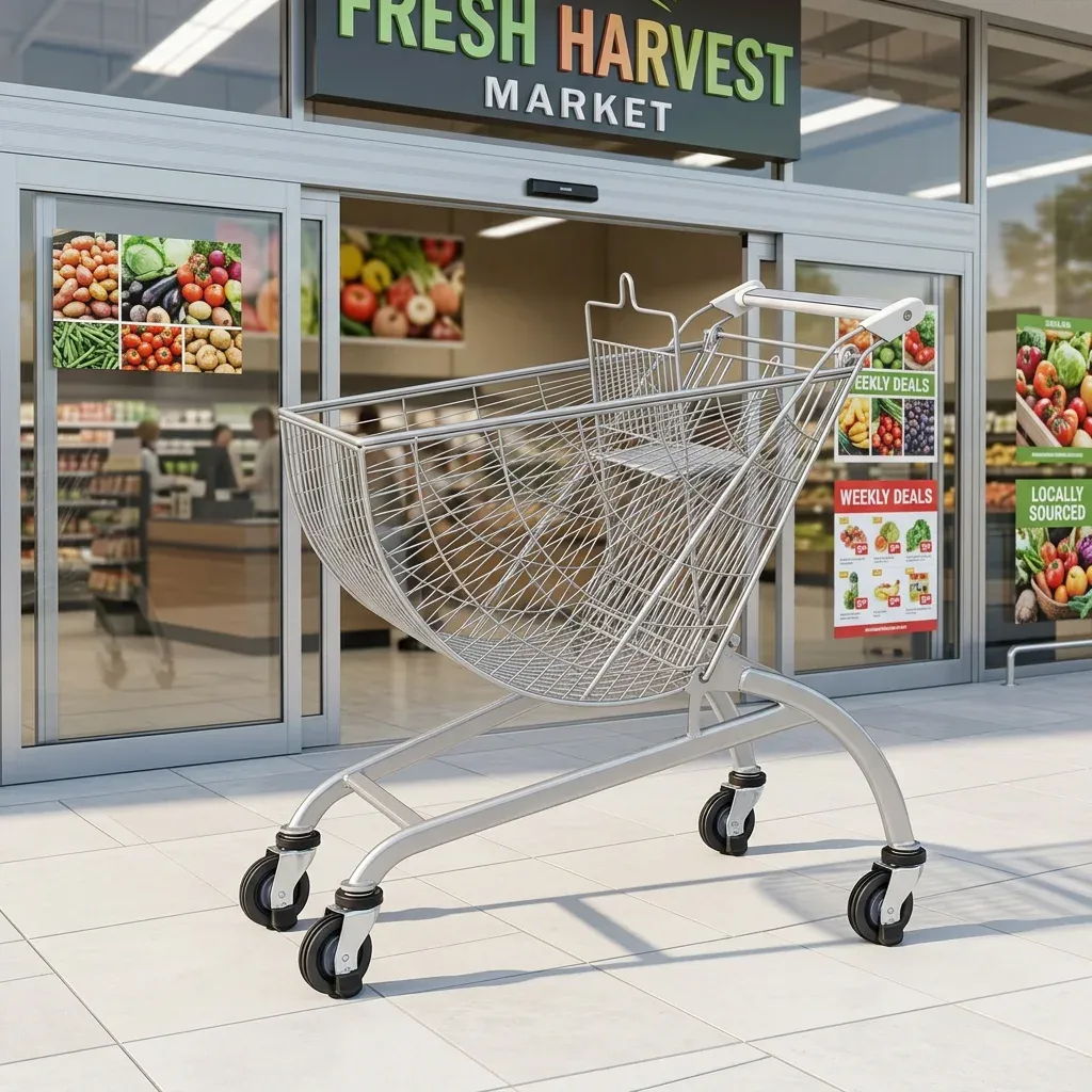 European Style Trolley Supermarket 80L