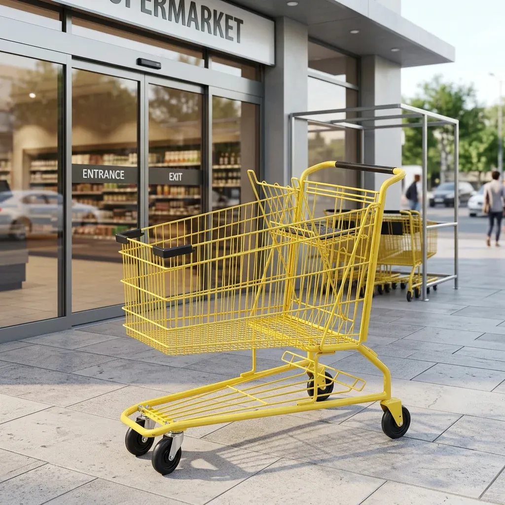 European Style Unfolding 4-Wheel Steel Wheeled Plastic Hand Trolley (LPT-03134)