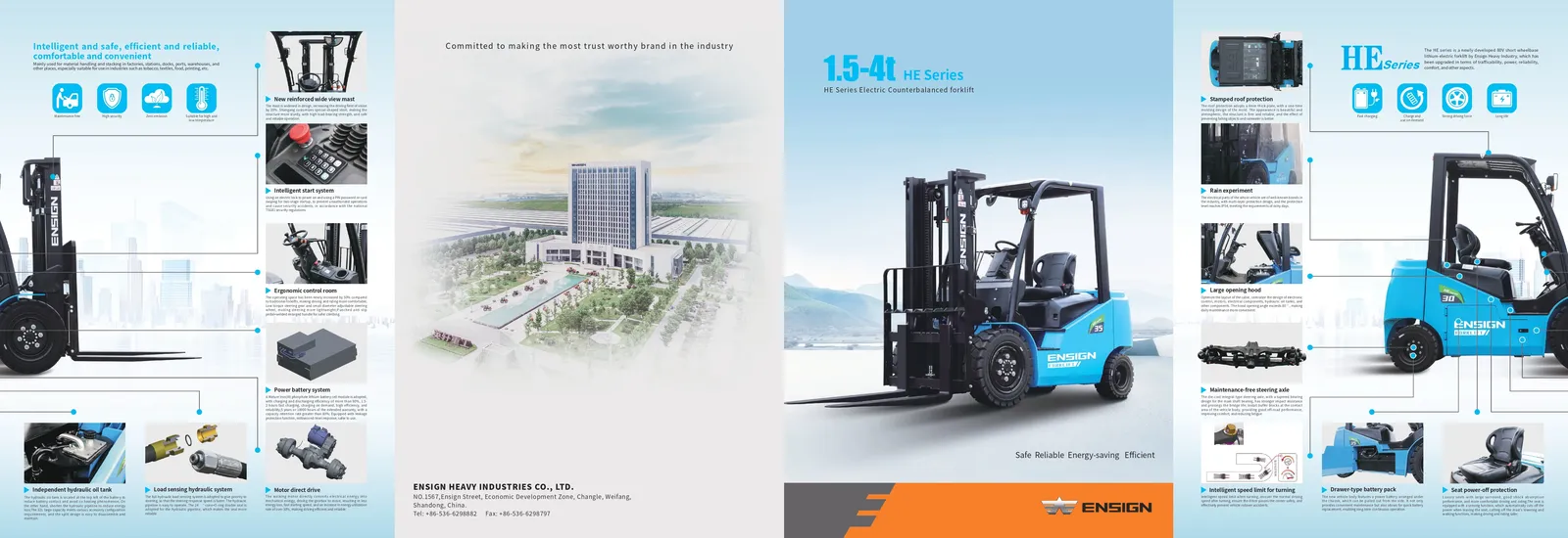 HE20 2t Lithium Ion Electric Counterbalance Forklift detail 9