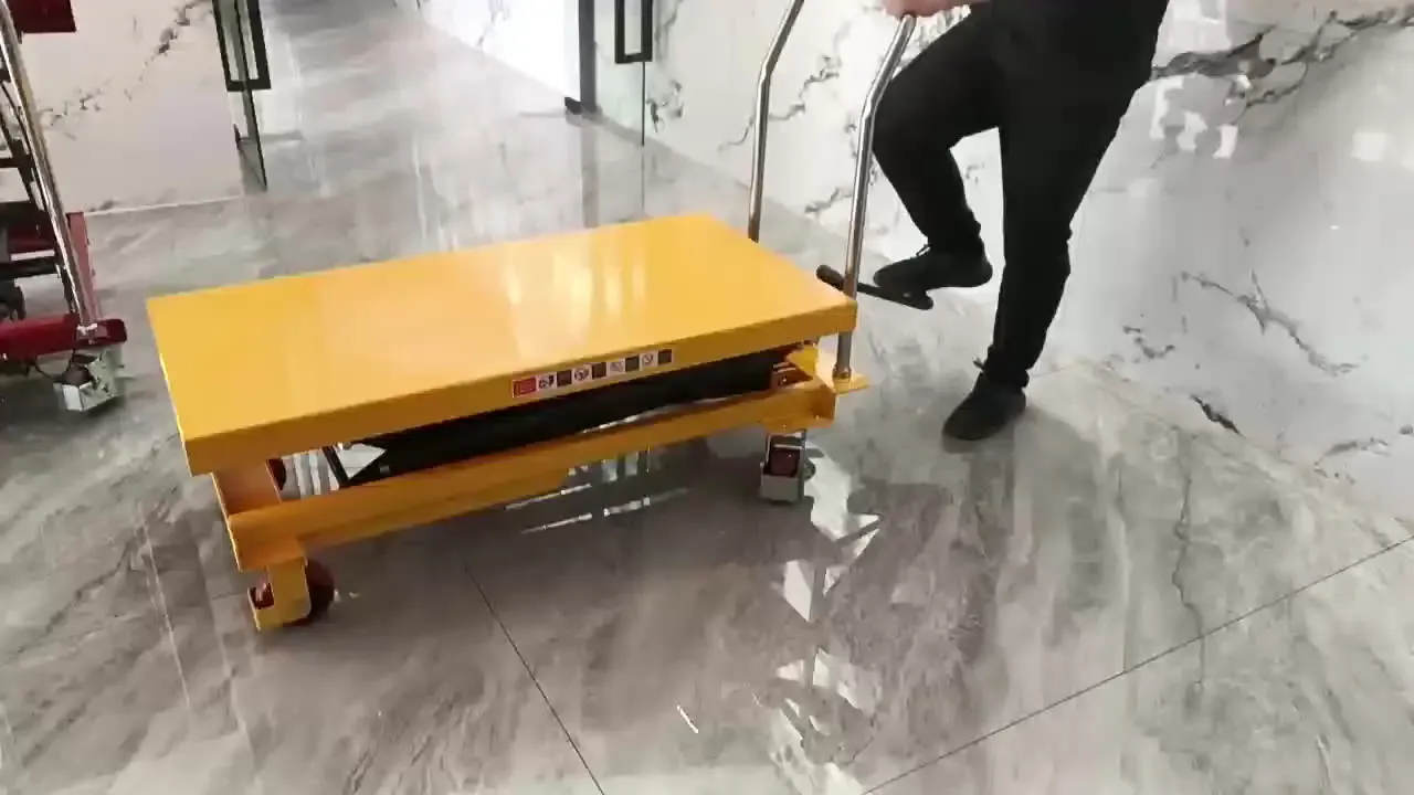 Folding Design Scissor Type Manual Hydraulic Lift Table 300 to 500 kg detail 1