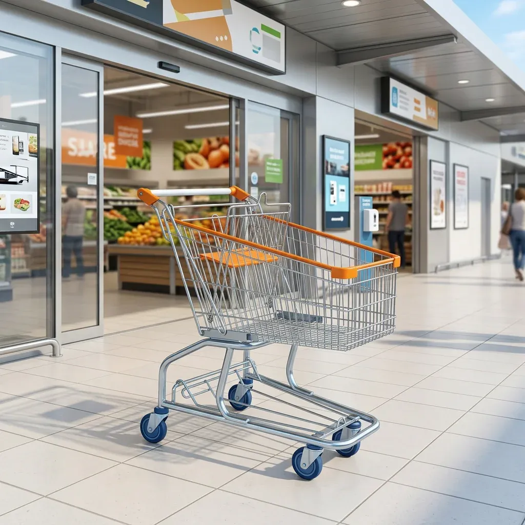 Commercial Metal Supermarket American Style 100L Shopping Trolleys