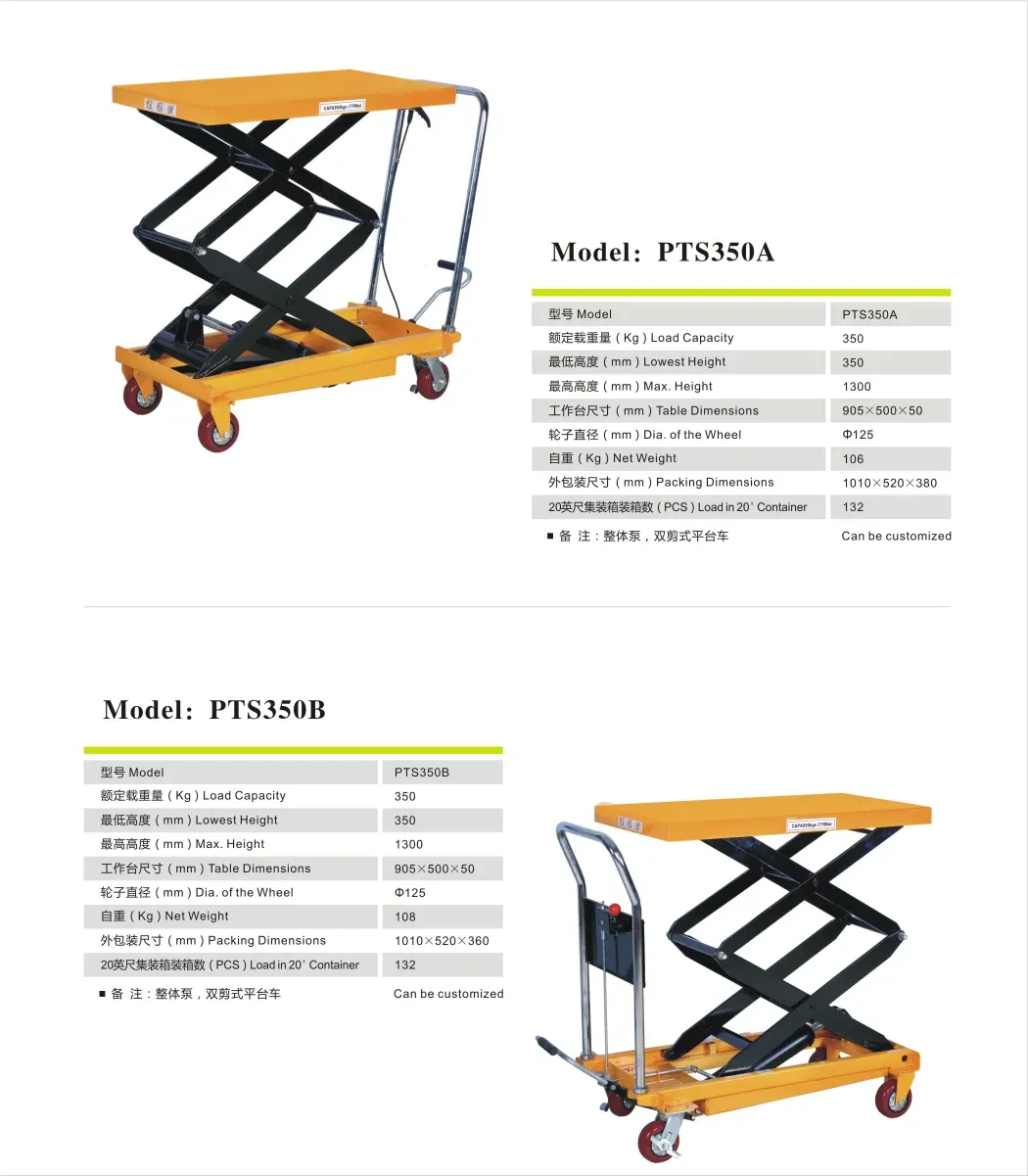 Moving Tool Folding Design Scissor Type Manual Hydraulic Lift photo 6