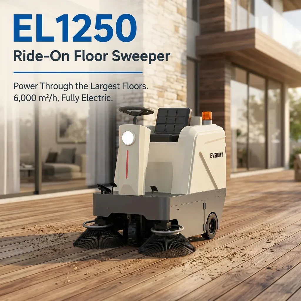 Industrial Ultrasonic Cleaner Self-Propelled Ride-On 24V photo 1