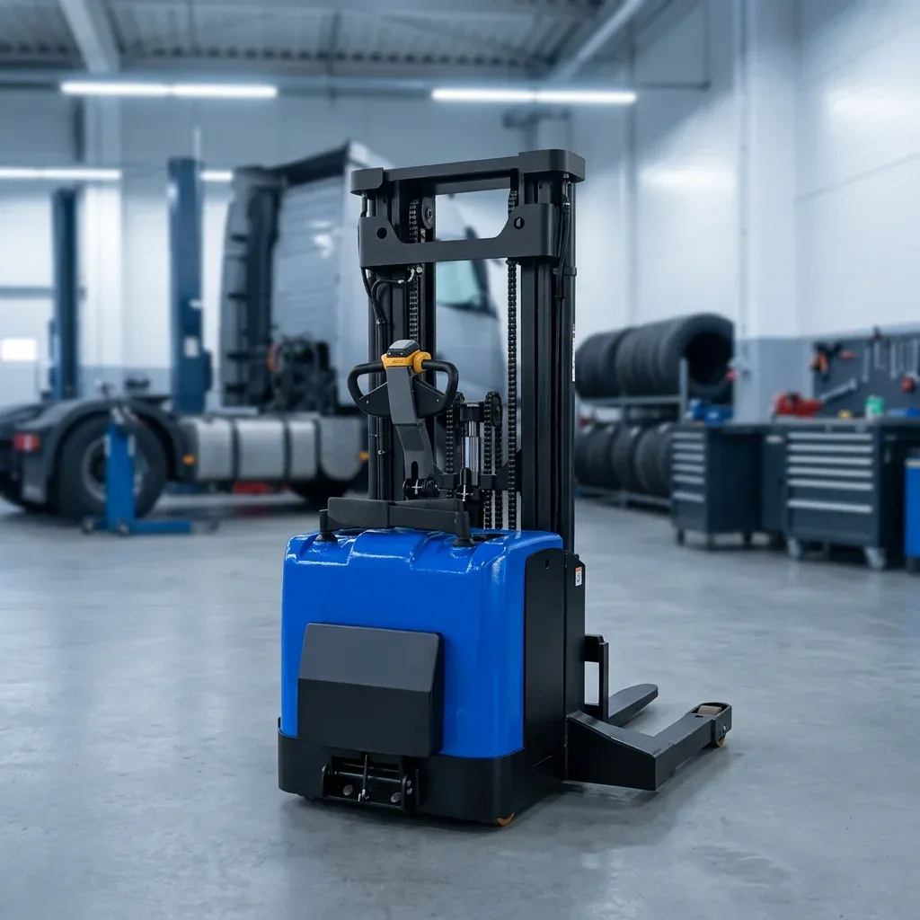 3t Fully Electric Forklift Stacker Straddle Type 3000 kg photo 1