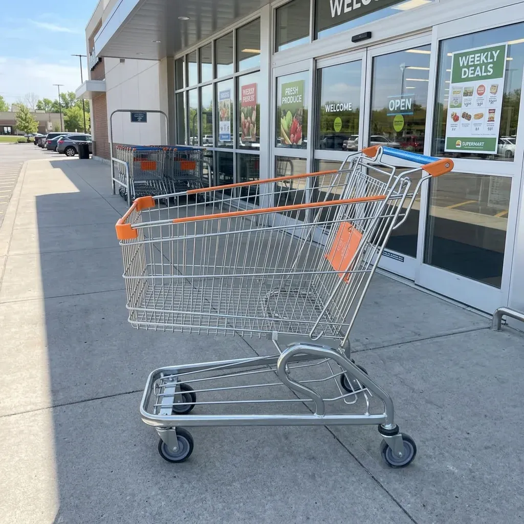 Standard American Style Metal 120L Shopping Trolley