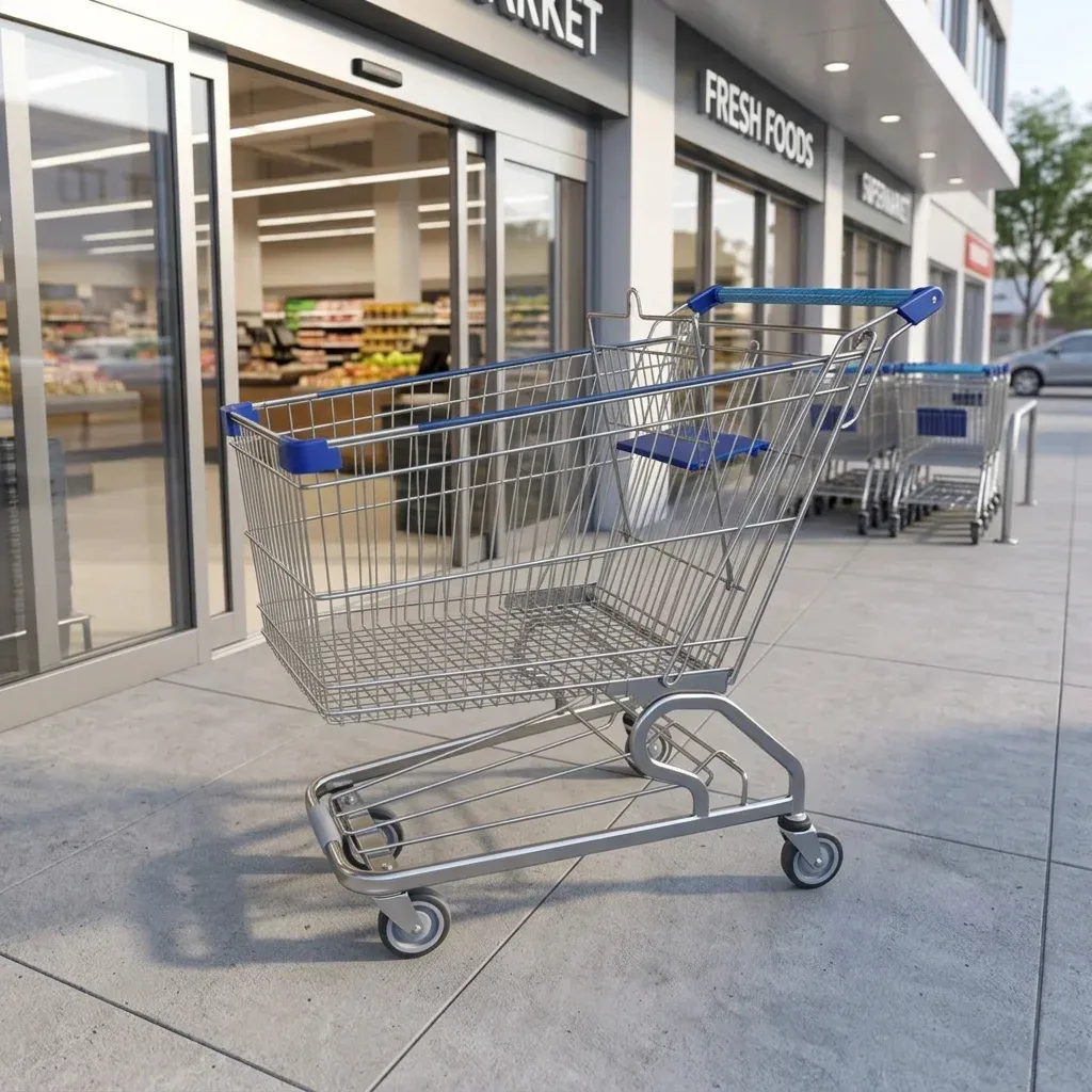 180L American Style Metal Supermarket Shopping Trolley