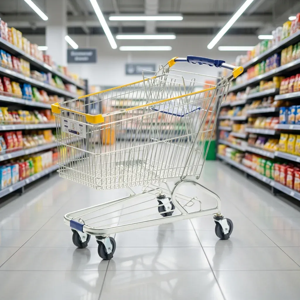 American Style 180L Metal Supermarket Grocery Store Shopping Trolley photo 3