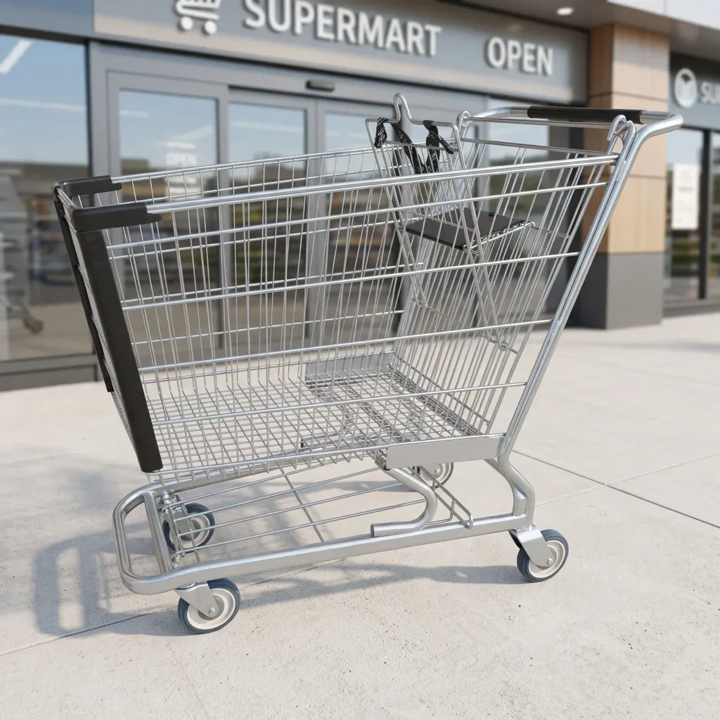 180L Heavy Duty American Style Shopping Trolley for Big