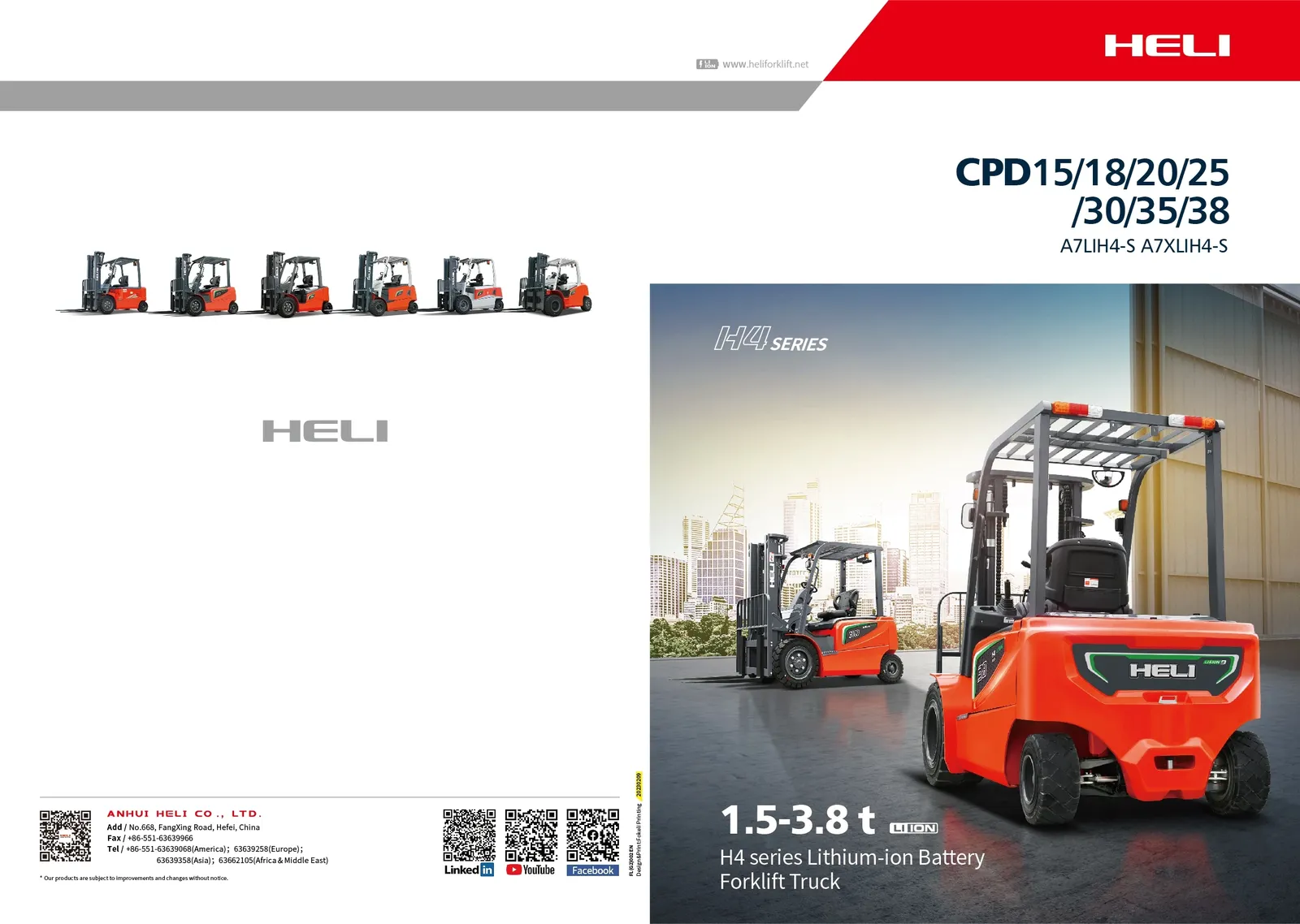 H4 Series Electric Forklift 2-3.5 Ton detail 2