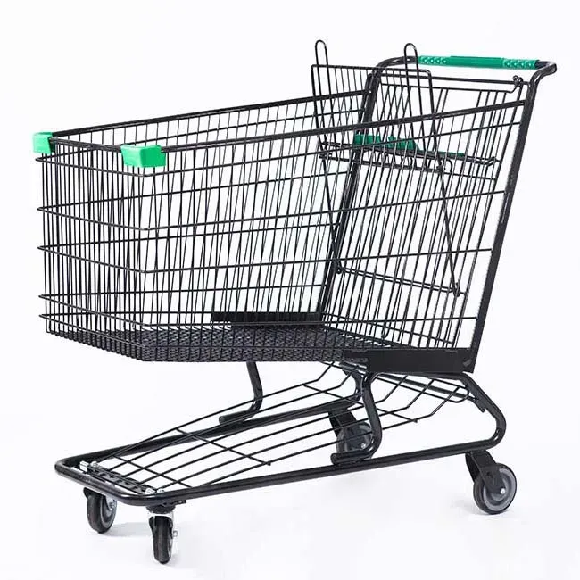 American Style 262L Metal Supermarket Shopping Trolley detail 1