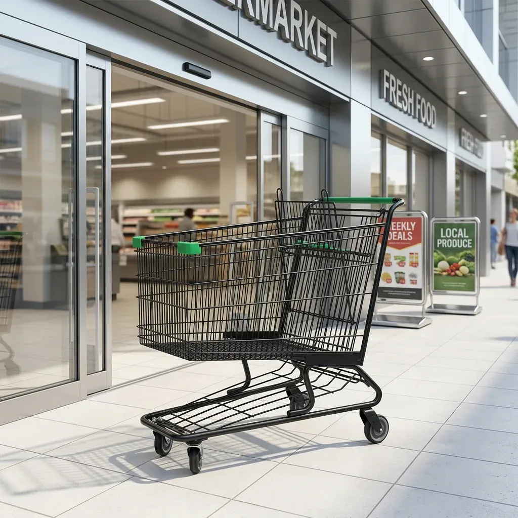 American Style 262L Metal Supermarket Shopping Trolley
