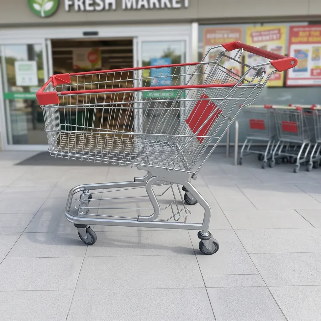 Plastic Trolley Supermarket German 100L
