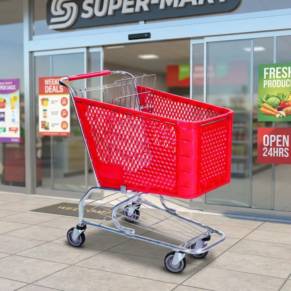 Supermarket Shopping Trolley 100L
