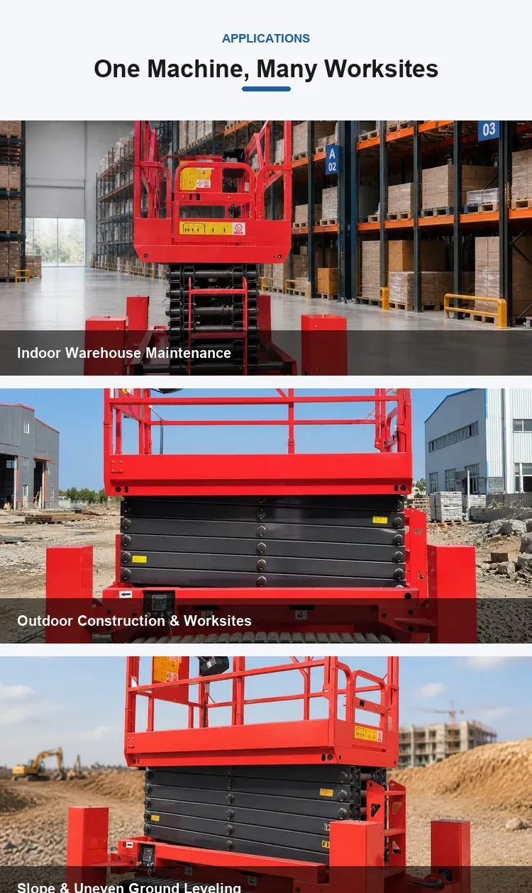 Crawler Scissor Lift Tracked Chassis One-Key Leveling detail 8