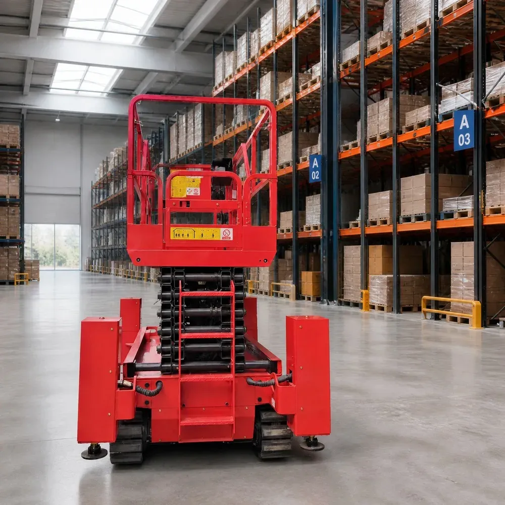Crawler Scissor Lift Tracked Chassis One-Key Leveling photo 3