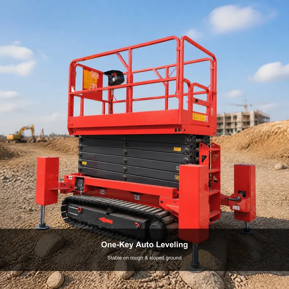 Crawler Scissor Lift Tracked Chassis One-Key Leveling photo 4