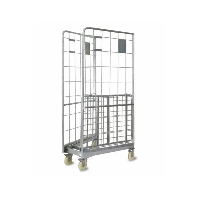 3-Layer Industrial Logistic Roll Cage Trolley Assembled photo 5