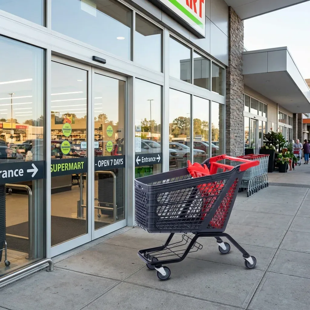 Retail Grocery Foldable 210L Shopping Trolley