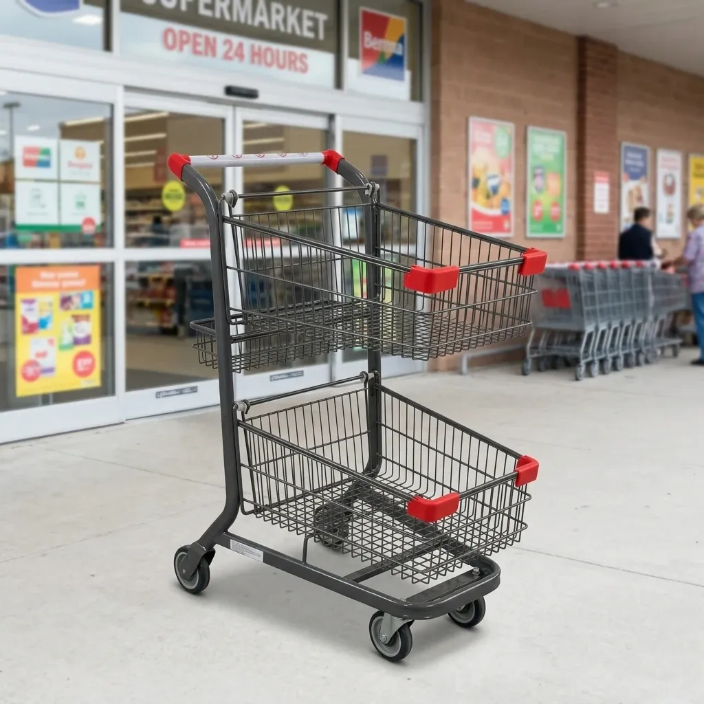 Double Decker Shopping Trolleys (LPT-38885)
