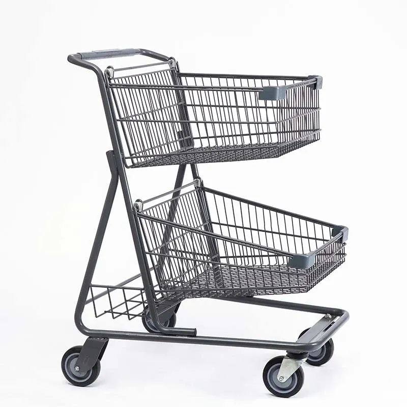 Supermarket Shopping Trolley with Double Basket Feature photo 2