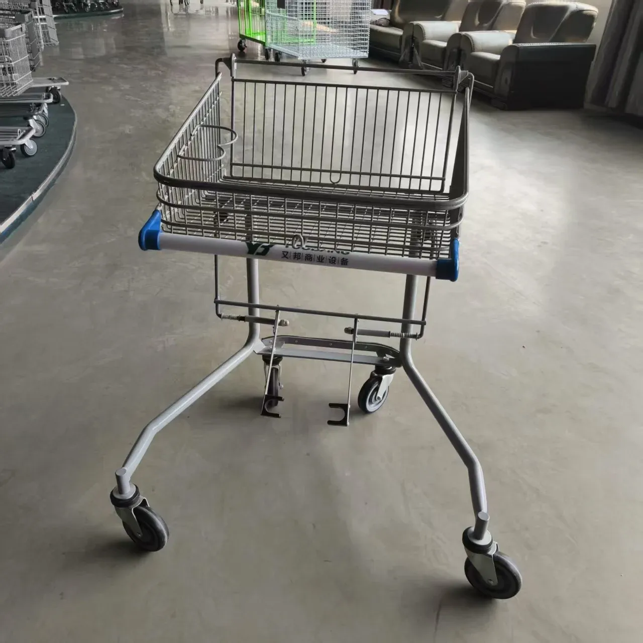 Aluminium Hand Trolley Mesh Structure Zinc Plated detail 2