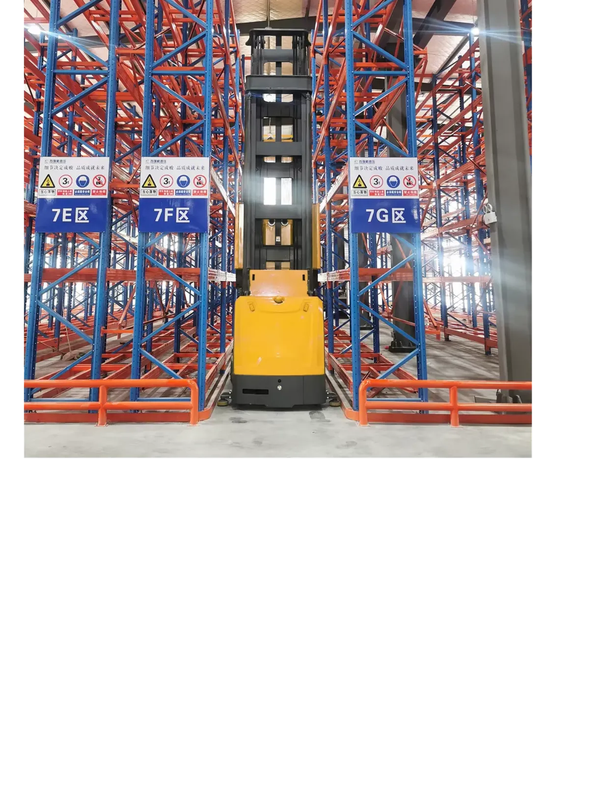Vna Forklift Man up Electric 3 Way Turret Truck detail 1