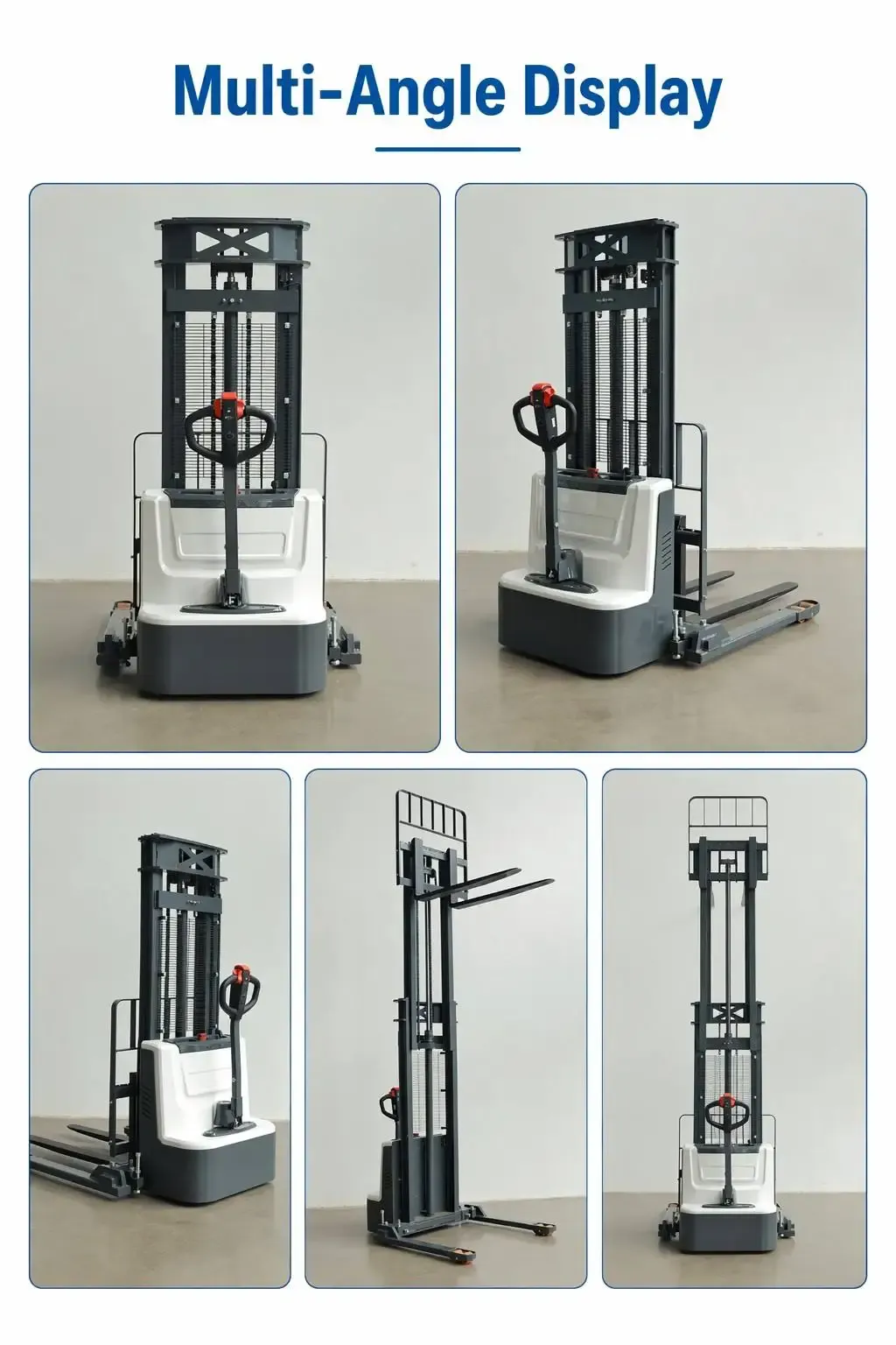 1500 kg Fork Over Stacker Wide Straddle Leg Walkie detail 5
