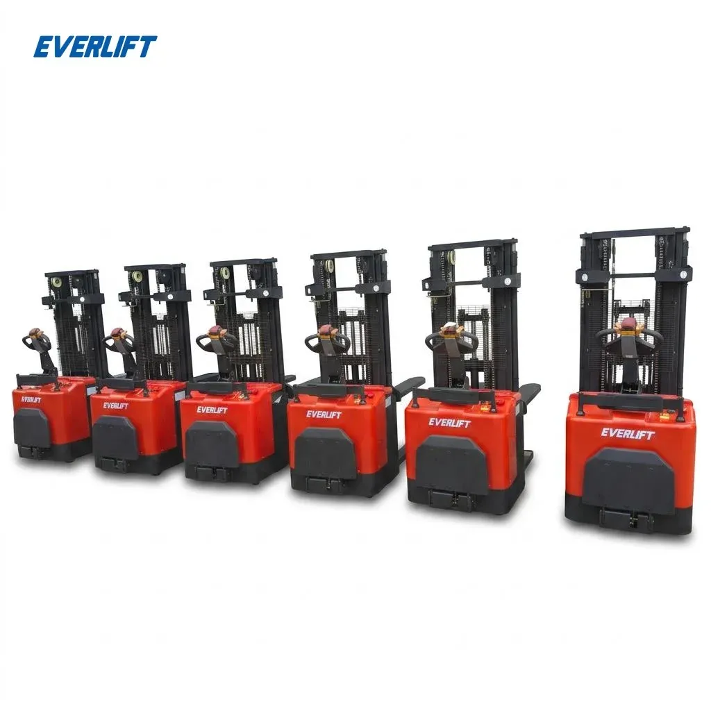 CURTIS 48V 2000 kg Stand-on Pallet Stacker 6 km/h Travel photo 1