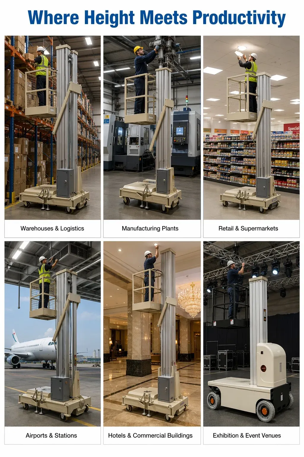 Electric Lifting Platform 8m Aerial Work Platform 125 kg detail 8