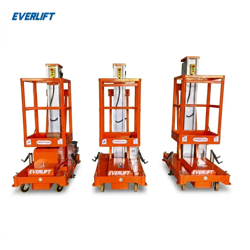 Vertical Mast Lift 8m Electric Man Lift 125 kg photo 1