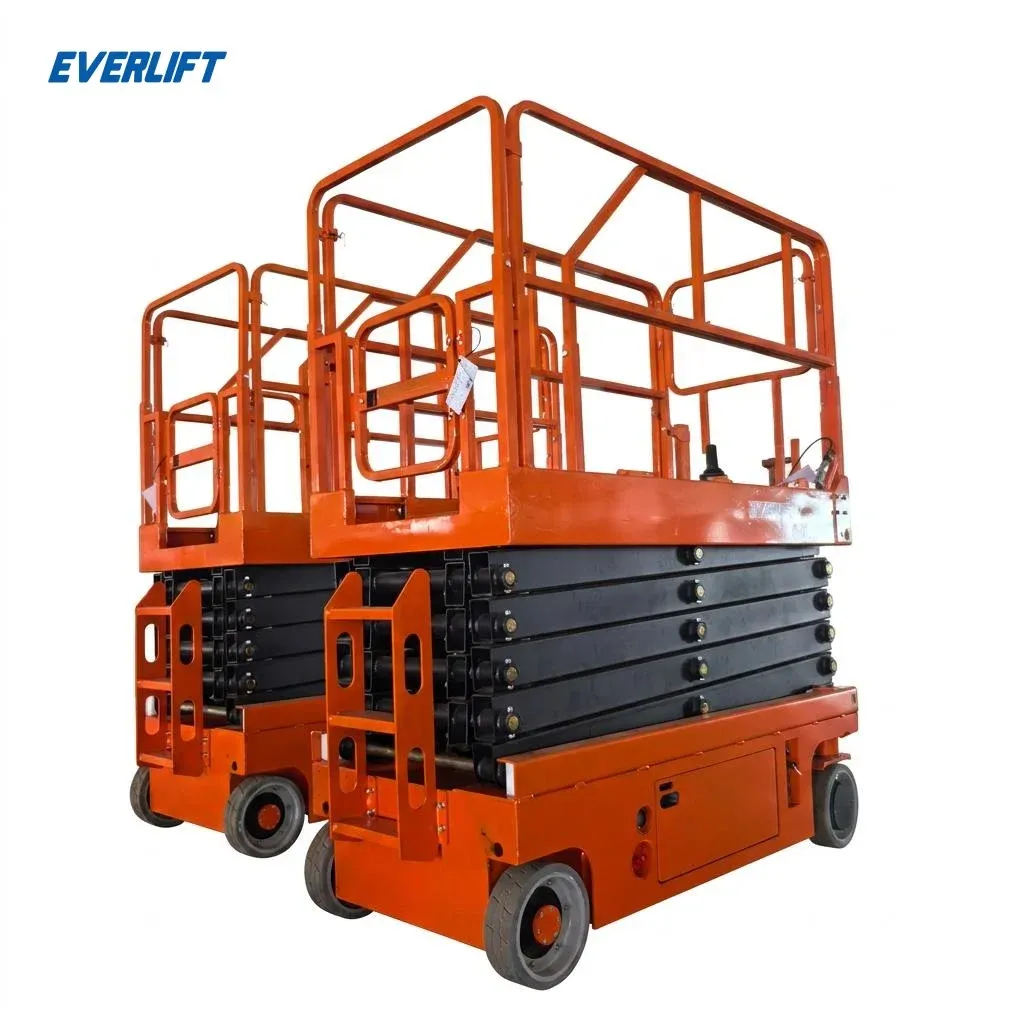Battery Scissor Lift 8m Hydraulic Lifting Platform Aerial photo 1