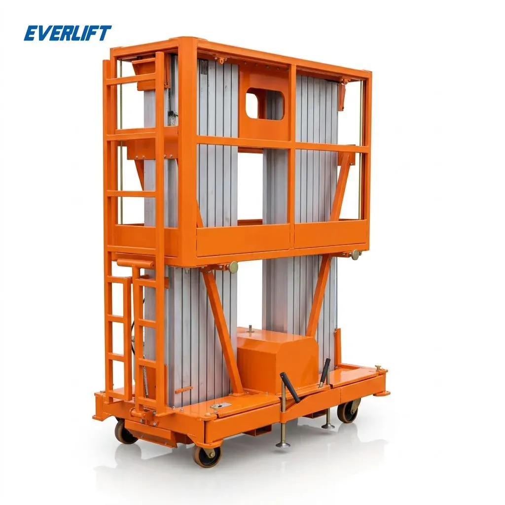Electric Lifting Platform 6m Double Mast Aluminium Alloy Lift 300 kg photo 1