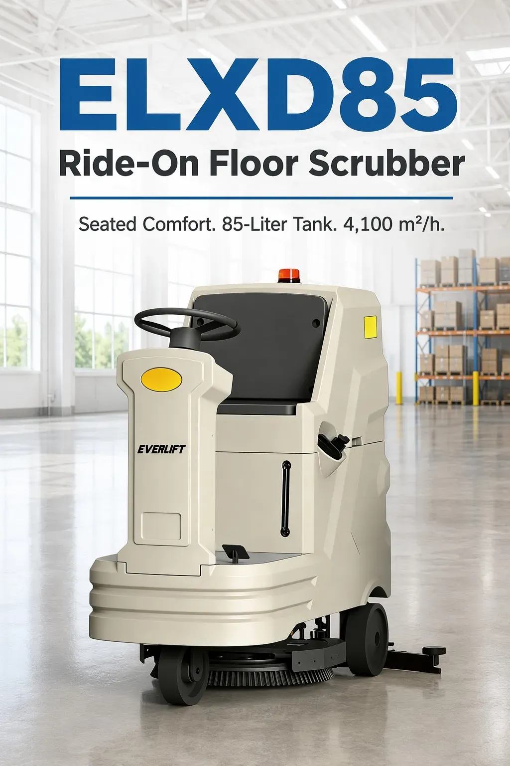 Floor Scrubber Ride on 580mm Scrubbing Machine Floor detail 2