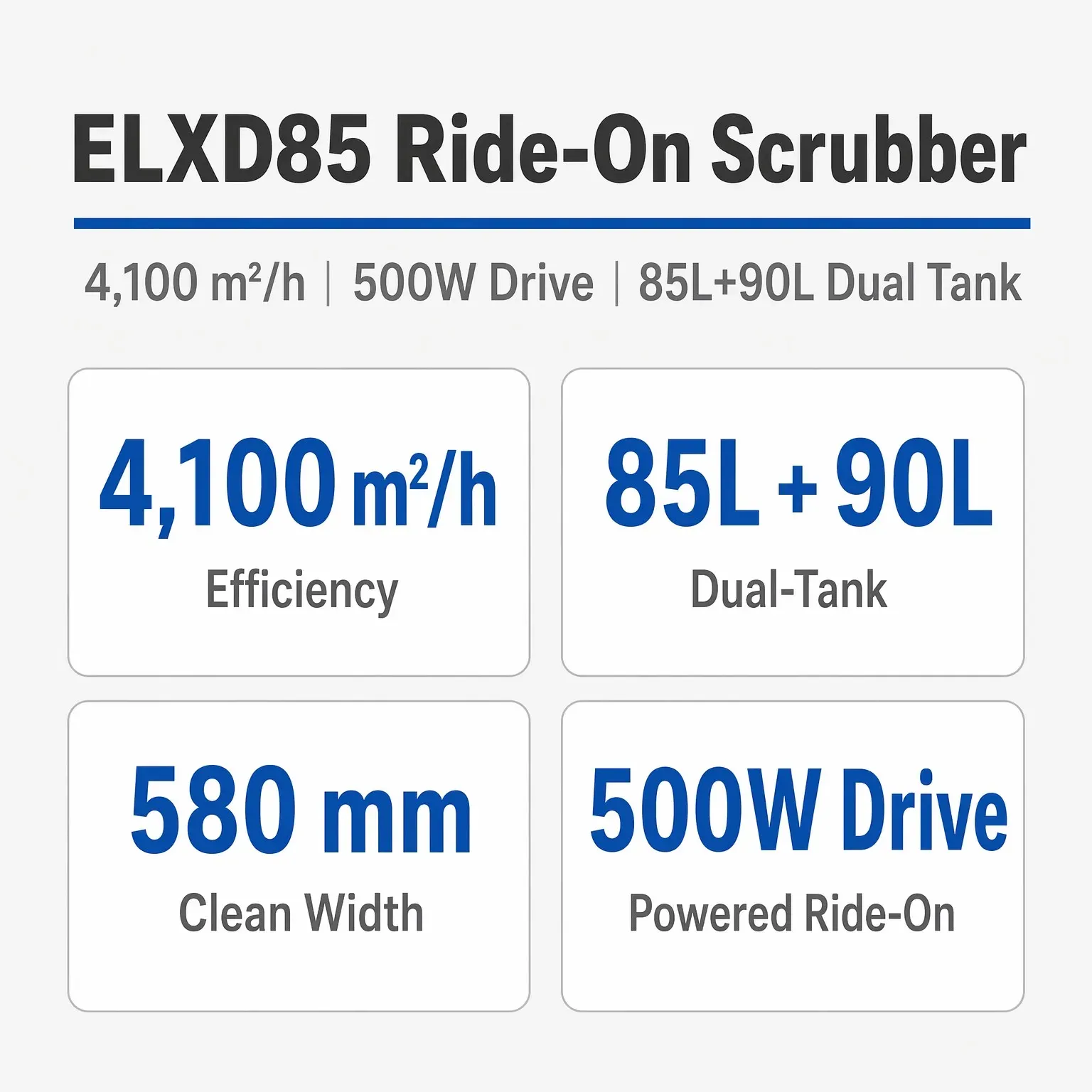 Floor Scrubber Ride on 580mm Scrubbing Machine Floor photo 2