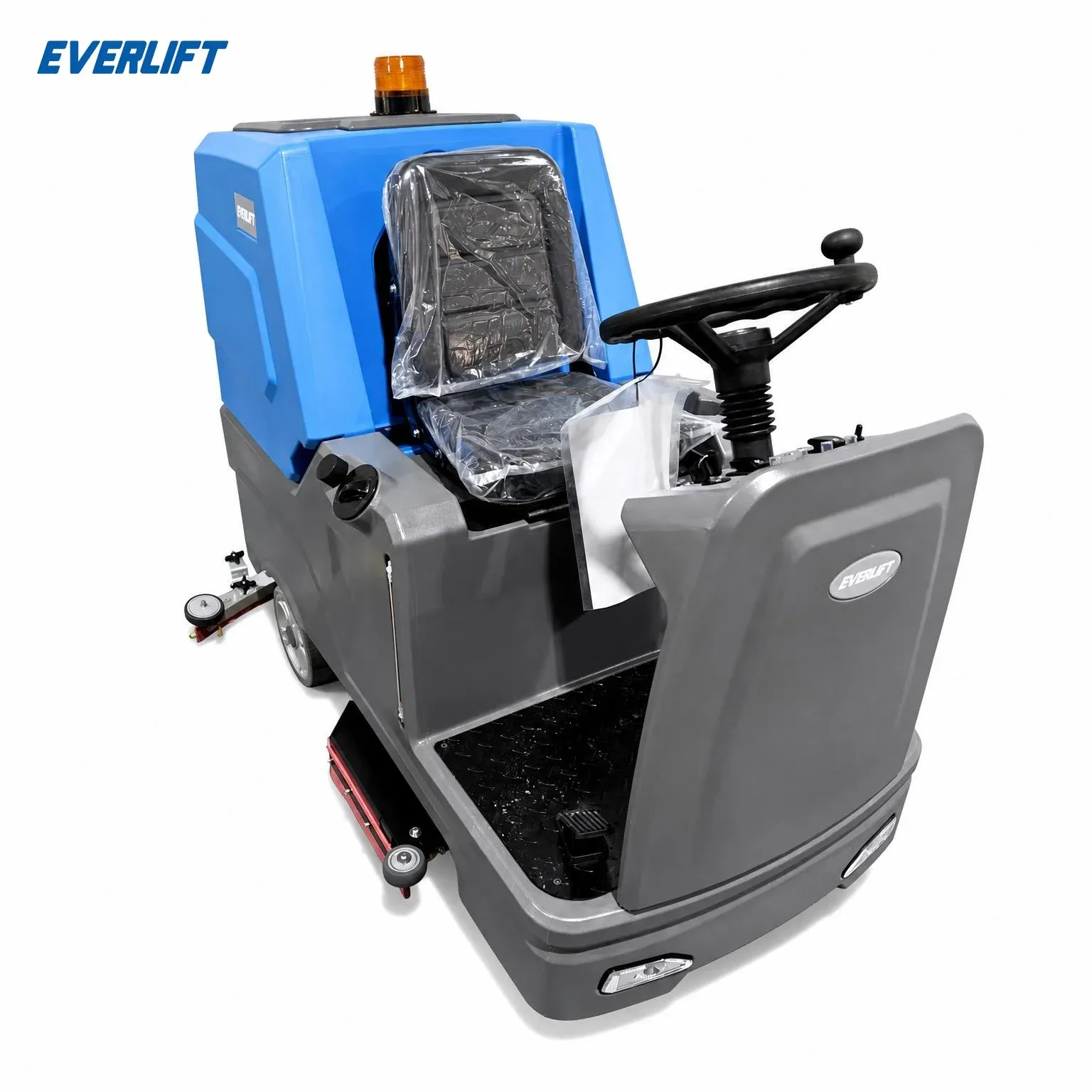 Industrial Floor Scrubber Machine 850mm Dual Brush Ride