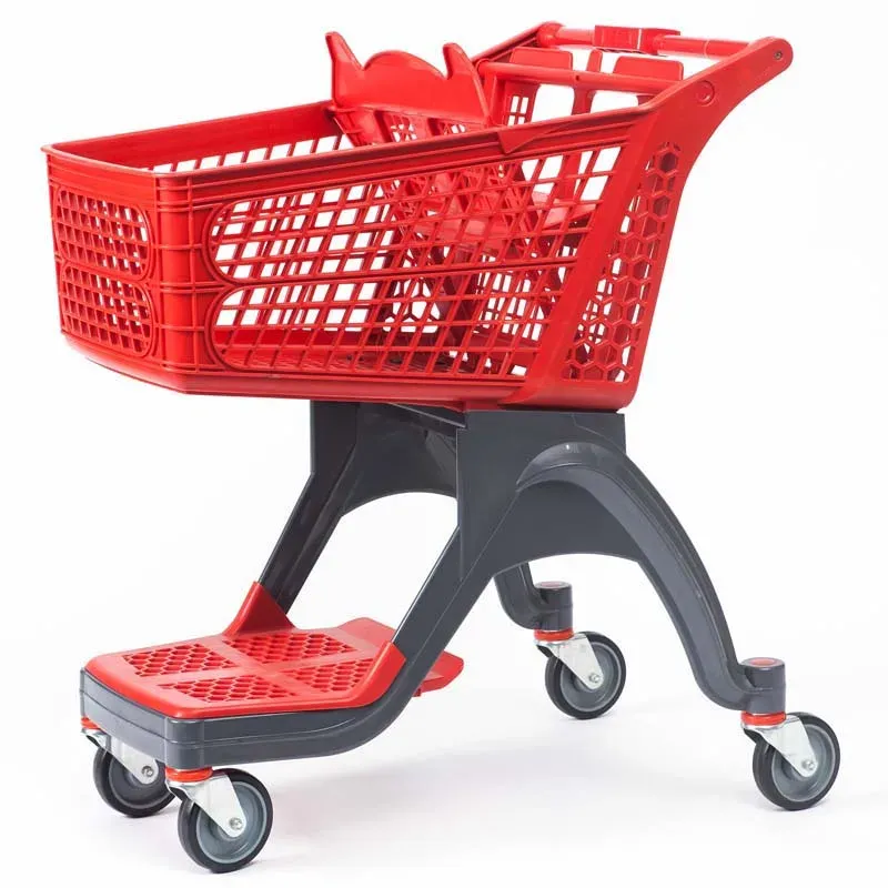 175 L Colourful Plastic Supermarket Shopping Trolley detail 1