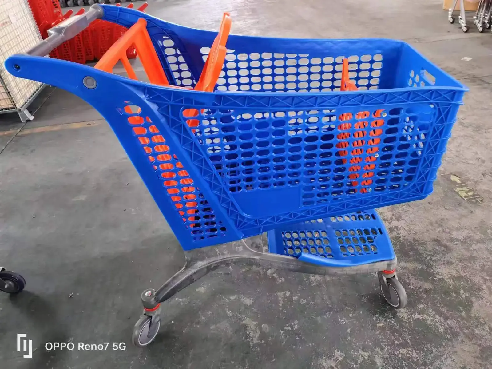 175 L Colourful Plastic Supermarket Shopping Trolley photo 2
