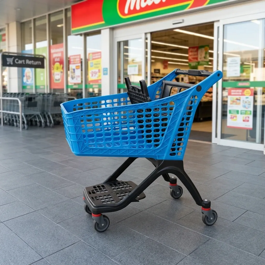 100 L Colourful Plastic Supermarket Shopping Trolley (LPT-09368) photo 2