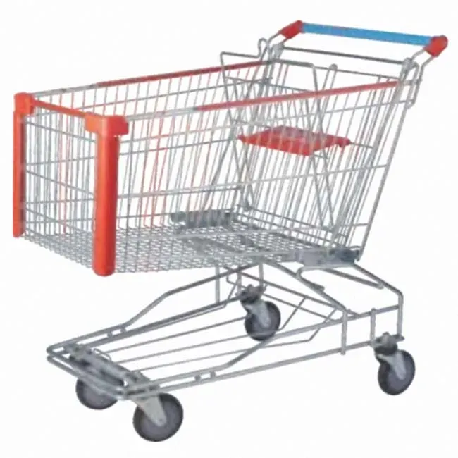 Folding Asian Style 60~240L Heavy Duty Mesh Steel Shopping Trolley photo 2