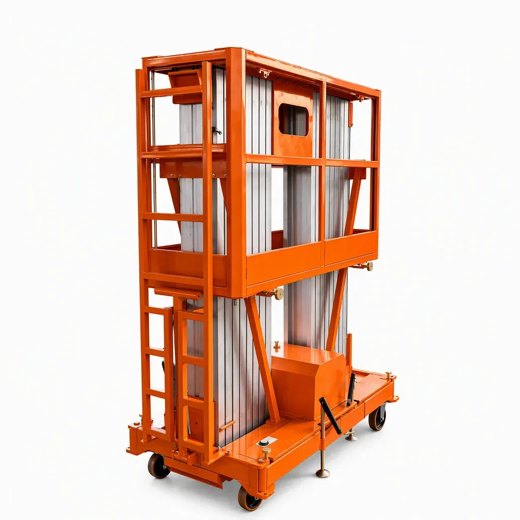 Electric Aerial Work Platform AWP8-2000 Dual Mast Scissor Lift 300 kg photo 1