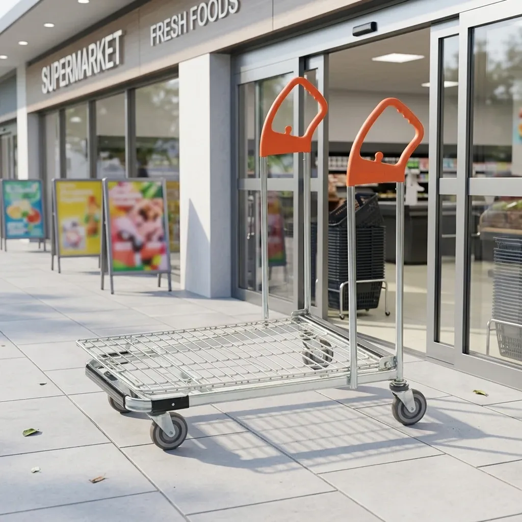 Warehouse Heavy Duty Steel Flat Trolley (LPT-89596) photo 4