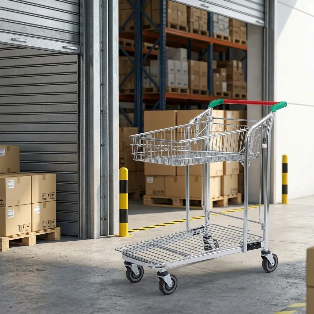 Steel Unfolding Mesh Cart detail 1